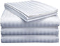 Breathable & Cooling Sheets Single Size White Stripe